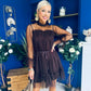 Persia Occasion Tulle Mini Dress Chocolate