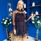 Persia Occasion Tulle Mini Dress Chocolate