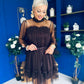Persia Occasion Tulle Mini Dress Chocolate