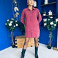 Ryan Cord Mini Shift Dress Wine