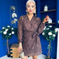 Mattie Banded Mini Dress Burnout Chocolate
