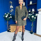 Una Leopard Cord Mini Shift Dress
