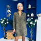 Una Leopard Cord Mini Shift Dress