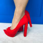 Jake Platform Heels Red