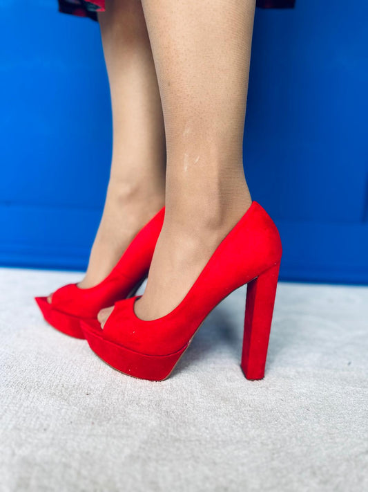 Jake Platform Heels Red