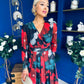 Vanessa Detailed Midi Dress Black Floral