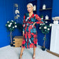 Vanessa Detailed Midi Dress Black Floral