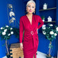 Ester Detailed Midi Dress Wine