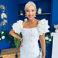 Eleanor Pearl Occasion Dress White