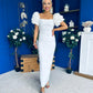 Eleanor Pearl Occasion Dress White