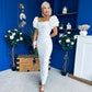 Eleanor Pearl Occasion Dress White