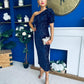 Daniella Sequin Occasion Midi Dress Navy
