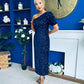 Daniella Sequin Occasion Midi Dress Navy