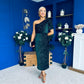 Daniella Sequin Occasion Midi Dress Forest