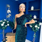 Daniella Sequin Occasion Midi Dress Forest