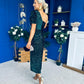 Daniella Sequin Occasion Midi Dress Forest