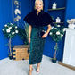 Daniella Sequin Occasion Midi Dress Forest