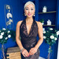 Paula Sequin Detail Halterneck Dress Coco