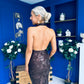 Paula Sequin Detail Halterneck Dress Coco