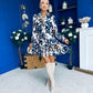 Dorothy Printed Mini Shirt Dress Blue