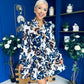 Dorothy Printed Mini Shirt Dress Blue