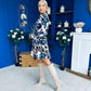 Dorothy Printed Mini Shirt Dress Blue