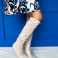 Jason Faux Suede Knee High Boots Beige