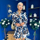 Dorothy Printed Mini Shirt Dress Blue