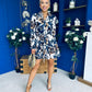 Dorothy Printed Mini Shirt Dress Blue