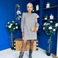 Stephanie Mini Shift Dress Taupe Check