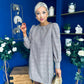 Stephanie Mini Shift Dress Taupe Check