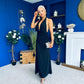 Kily Detailed Halterneck Maxi Dress Black