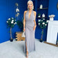 Kily Detailed Halterneck Maxi Dress Taupe