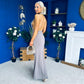 Kily Detailed Halterneck Maxi Dress Taupe