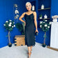 Brody Lace Detail Slinky Dress Black