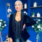 Alexis Velvet Detailed Blazer Black / Black
