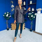 Fallon Full Sequin Blazer Rose Gold