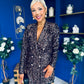 Fallon Full Sequin Blazer Rose Gold