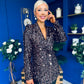 Fallon Full Sequin Blazer Rose Gold