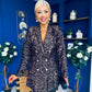 Fallon Full Sequin Blazer Rose Gold
