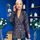 Fallon Full Sequin Blazer Rose Gold