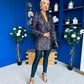 Fallon Full Sequin Blazer Rose Gold