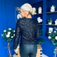 Jessica Button Detail Sequin Jacket Black