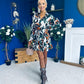 Dorothy Printed Mini Shirt Dress Green
