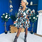 Dorothy Printed Mini Shirt Dress Green