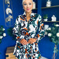 Dorothy Printed Mini Shirt Dress Green
