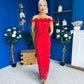 Raven Sequin Occasion Dress Red