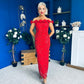 Raven Sequin Occasion Dress Red