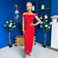Raven Sequin Occasion Dress Red