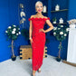Raven Sequin Occasion Dress Red